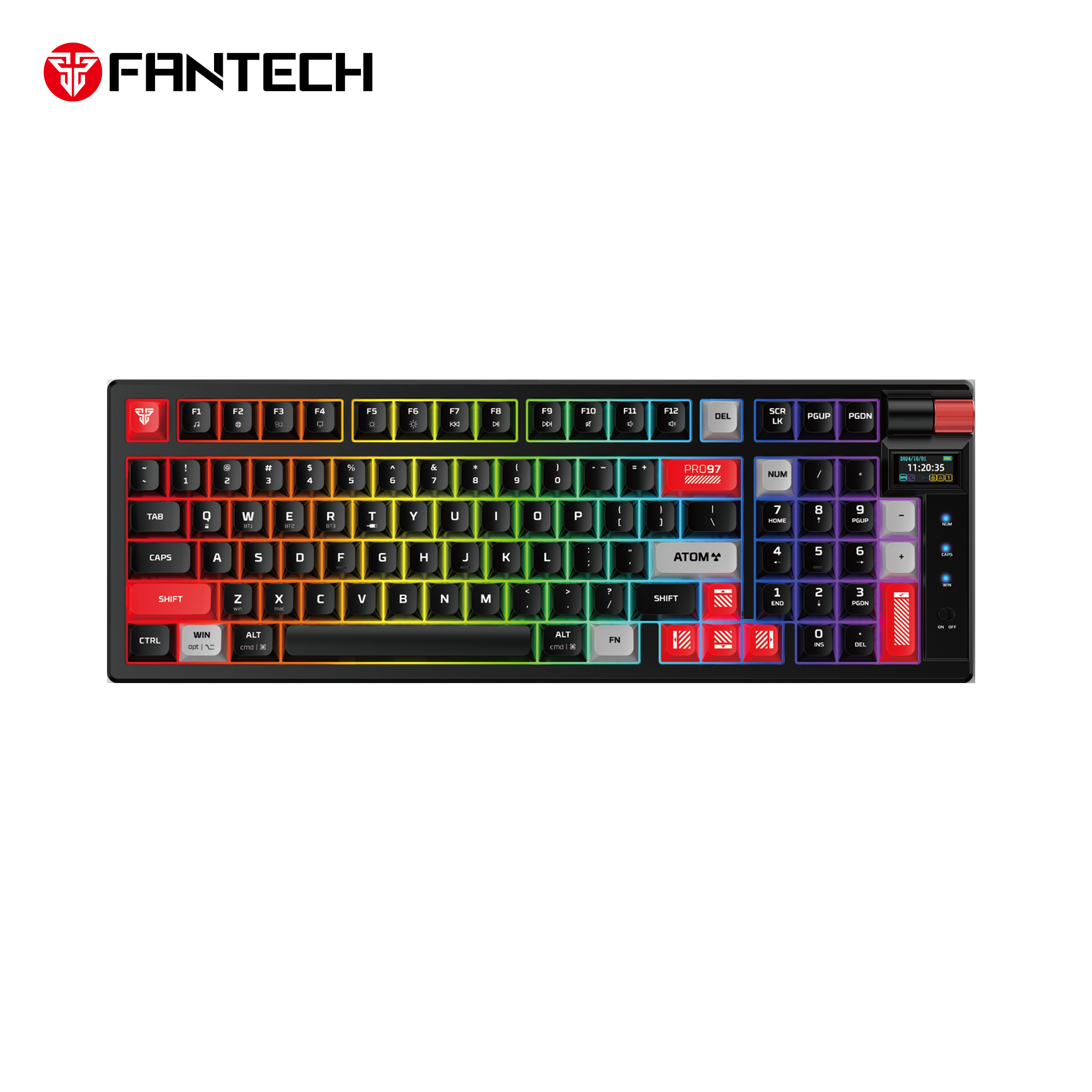 FANTECH MK918 ATOM PRO97 WIRELESS MECHANICAL GAMING KEYBOARD BLACK - White FANTECH MK918 ATOM PRO97 WIRELESS MECHANICAL GAMING KEYBOARD BLACK - White